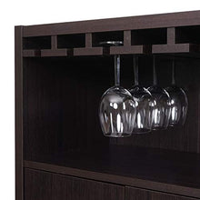 Mendler Portabottiglie Mobile per Vini HWC-F66 35x62x120cm Marrone Scuro
