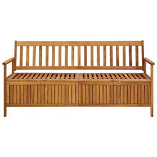Panchina da giardino con vano portaoggetti, 170 cm, in legno di acacia