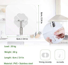 Ganci Adesivi Trasparenti,Gancio Adesivo Bagno Trasparenti, Ganci Adesivi Per Parete,per Bagno Cucina Porta per appendere l'accappatoio, asciugamani, borse, vestiti, etc. (20)