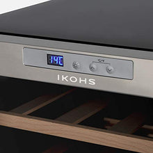CREATE IKOHS WINECOOLER WOOD L - Cantinetta da 16 bottiglie, 46 l, 70 W, luce LED, display digitale, 3 ripiani, doppio isolamento, zone di temperatura da 11 a 18 gradi, ripiani in legno