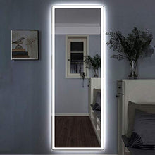 L&ED Grande Specchio a LED a Tutta Lunghezza retroilluminato Specchio da Incasso 50x150 cm Senza Cornice Specchio per Trucco da Parete ad Angolo Tondo a Parete