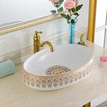 Yxx max -Lavabo Contatore Bacino del Bagno, Ceramica Art Bacino Alta capacità delle Navi da Bagno Adatto for Guardaroba Alberghi (48x34x14.5cm) Lavandino del lavabo