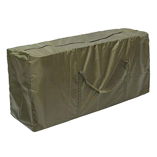 Borsa per cuscini imbottiti, impermeabile, da giardino, con maniglia, in poliestere 210D, per cuscini decorativi natalizi (173 x 76 x 51 cm, verde)
