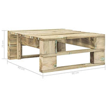 vidaXL Legno FSC Verde Ottomana da Giardino con Pallet Seduta Sdraio Esterni