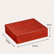 Humidars Cigar Humidor - 20 Count Brown Legno di Cedro allineato Cigar Humidor umidificatore con igrometro Caso Box con Moisture Meter Idratante dispositivo mantenerlo fresco .Scatola di immagazzinagg