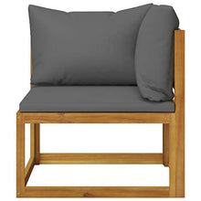 Tidyard 8 pz Set Divani Modulari Angolari da Giardino per Esterno in Legno Massello di Acacia con Tavolino e Penisola,Salotto da Giardino in Legno,Salotto da Esterno in Legno,Divano Angolare Modulare