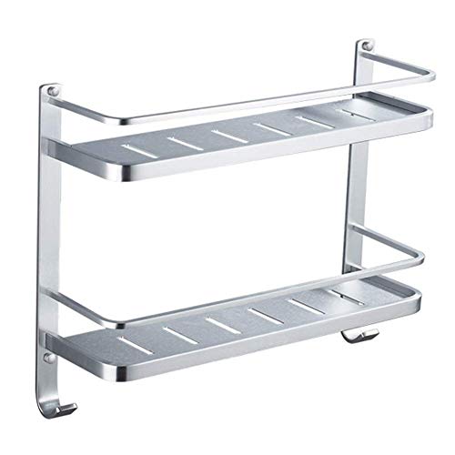 NHLBD Mensola da Bagno, mensola portaoggetti - Doccia Rack Corner, attaccatura di Parete Doccia Caddy Rettangolare for Bagno partizione Attrezzatura Bagno