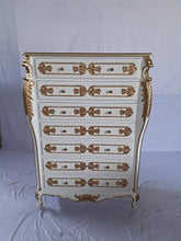 Louis XIV. Louises Barock Rokoko - Cassettiera in stile antico, colore: Bianco con oro