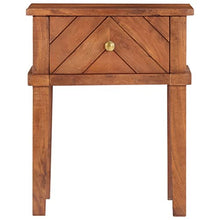 vidaXL Comodino 40x40x50 cm in Legno Massello di Acacia