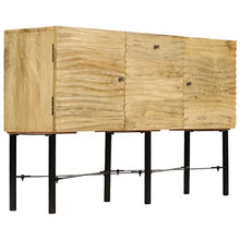 vidaXL Credenza Elegante Vintage Armadietto Madia Cassettiera Dispensa Vetrina Arredo Soggiorno Armadio Arredamento Legno Massello di Mango