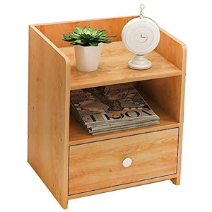 Comodino in Legno Letto Semplice Camera da Letto Moderna Legno con cassetto Camera da Letto Piccolo Appartamento Mini Armadietto Laterale Cassetto Armadietto FANJIANI