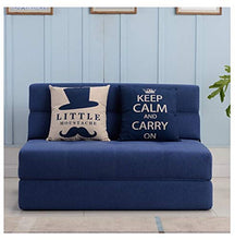 HongTeng Divani Divano Letto Pieghevole a Doppio Uso Divano Pigro Sedia Multifunzionale sfoderabile Tatami Bean Bag Chair Handsel Pillow Four Specifiche (Color : Navy, Size : A)