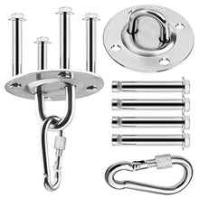 Becoyou Gancio Soffitto, 2 Set Supporto Amaca Gancio Supporto Sacco da Boxe Gancio Sacco da Boxe per Sedia Altalena per Amaca Yoga con Sacco di Sabbia Capacità di Carico 450 kg