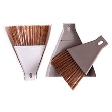 Cabilock 2 Set Mini Scopino E Set di Spazzole Mini Frullino a Spazzola per Scopa per Strumenti per La Pulizia del Desktop della Gabbia per Animali Domestici della Tastiera del Computer