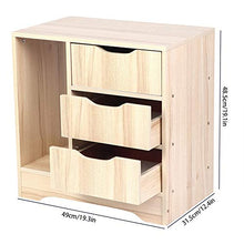 zcyg Comodino Comodini Comodino, Moderno Comodino Cassettiera di 3 Cassetti da Letto da Camera da Letto Mobili da Tavolo Alto Lucido (Beige)