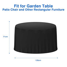 Homezest Copertura Tavolo Esterno, Copritavolo Impermeabile e Resistente UV Tessuto Oxford 420D per Mobili da Giardino (D128 x 71 cm)