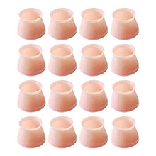 Camisin, 16 coprigambe per sedie in silicone, protezione per pavimento rotonda, per mobili, tavolo, antiscivolo, colore: rosa