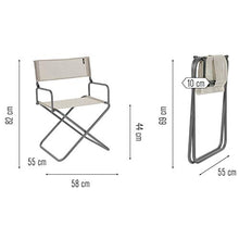 Lafuma Ampia sedia pieghevole compatta portatile, Poggiabraccia, FGX XL, Batyline, Beige, LFM1346-8548