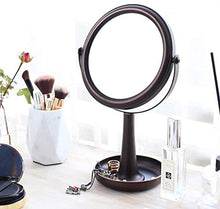 Specchio per il Trucco da Tavolo da Desktop da 6,5 Pollici 1x / 3X vanità con Vassoio di stoccaggio, 360 ° Girevole