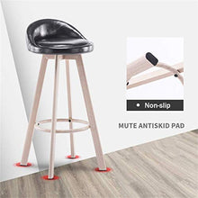 XHCP Mobili Soggiorno Sgabelli Sgabelli da Bar con Struttura in Ferro Bianco | Design Imitazione Legno | Sedile in Ecopelle | Seggiolone Moderno Cucina Ristorante Bar Alto Sgabello