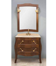 Global Trade Mobile Bagno con lavabo sottopiano Finitura Tinta Noce Linea Leonardo 84x60 cm cod. l02.cass