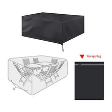 ffu copertura impermeabile per tavolo da esterno impermeabile antipolvere per mobili da patio copertura protettiva divano tavolo da pranzo (270 x 180 x 89 cm)