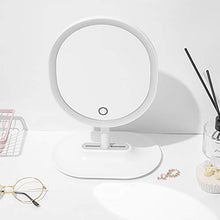 KANJJ-YU Portatile Specchio da Toilette, USB Ricaricabile Specchio da Toilette con 1X / 5 X Ingrandimento Touchscreen Dimmable LED for controsoffitto cosmetico di Trucco Specchio