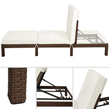 TecTake LETTINO POLY RATTAN ARREDO ESTERNO GIARDINO SDRAIO PRENDISOLE DIVANO - disponibile in diversi colori - (Marrone | No. 402309)