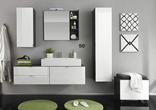 trendteam smart living Specchio parete del bagno Specchio a parete da bagno, Piastra di tensione, Bianco brillante