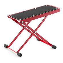 Tiger Gst35 Poggiapiedi per Chitarra, Poggiapiedi Pieghevole Regolabile in Altezza per Chitarra Classica, Acustica Elettrica, Rosso