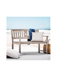 Pureday Panca da Giardino con punzonatura a Stella, Grigio Lavato, Legno di eucalipto, Circa B 120 x T 58 x H 87 cm