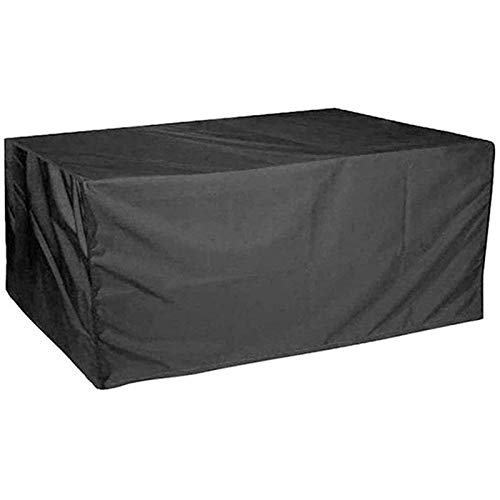 STZYY Fodere per mobili da Giardino, per Evitare Fumo e Polvere, Resistente Copertura per Tavolo Rettangolare da Esterno Oxford Portatile per divani e sedie Barbecue, Polvere Antipolvere, Nero, 14
