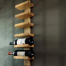 ZLJ Scaffale per Vino Scaffale per Vino Scaffale per Vino Moderno Scaffale per Vino in Legno massello Rurale Pastorale Semplice in Rovere Scaffale per Vino Rosso a 6 Strati