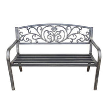 Sedie da parco Panchine doppie per esterni, panchine da terrazza in ferro battuto con braccioli, decorazioni per famiglie, panchine da parco per il tempo libero, per portici / parchi / cortili