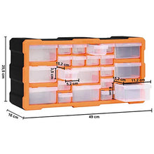 Irfora Mobile Contenitore con 22 Cassetti, Cubi Arredo, Mobile Contenitore Soggiorno, Mobile Salvaspazio 49x16x25,5 cm