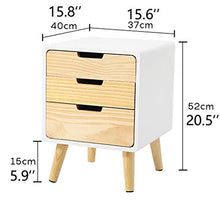 Comodini Nordic tavoli in Legno End 3 cassetto del Comodino End Table Mobili Camera da Letto Comodino Bagagli Basket Comodini Comodini Letto (Color : Brown)