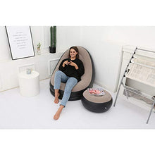 ZWNLL - Divano gonfiabile portatile con poggiapiedi, pieghevole, pieghevole, per casa, interni, esterni, campeggio, giardino
