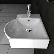 Alpenberger - Lavandino elegante in formato mini, da parete, in ceramica di alta qualità, per il bagno degli ospiti (45 x 32 cm, rettangolare)