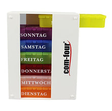 com-four® 2X Dispenser per dose di farmaco 7 Giorni - Scatola per farmaci - Scatola per Pillole - Scatola per compresse - Dose settimanale [Lingua: Tedesco]