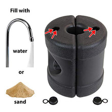 Montafox Set di 4 Pesi per Gazebo per Tende Padiglione trampolini - Possono Essere riempiti con Acqua o Sabbia, Colore: Nero