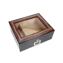 DPLQX sigari armadi, Durevole Buona Tenuta Portatile Removibile humidor per sigari ammezzati con igrometro e umidificatore humidor per sigari adorini,Black_295x245x112mm/12x10x4in