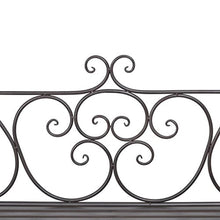 cangzhoushopping Panchina da Giardino 132 cm in Acciaio Stile Anticato Marrone Arredamento Arredi per esterno Mobili-sedie da esterno Panchine da esterno