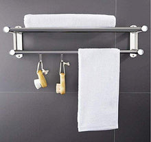 BALLYE Portasciugamani, portasciugamani a Parete, mensola da Bagno in Acciaio Inossidabile SUS 304, portasciugamani con Ganci, mensola da Bar, Stile Hotel-Punch_installation-50CM