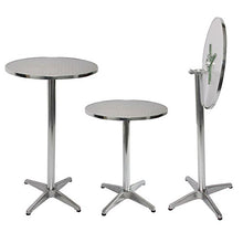 Mendler Set 10x tavoli Bistro Bar M28 Alluminio 60x60x70/110cm da Interni