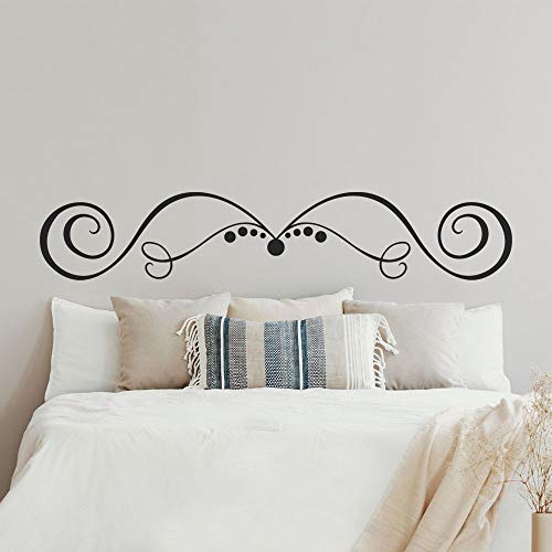T-MK364 - Adesivi per testiera del letto, 26 x 140 cm, colore: Nero
