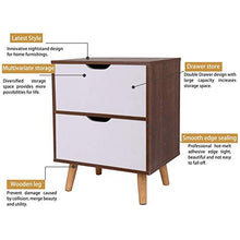 Yuanyan - Comodino a 2 ripiani, alla moda, con 2 cassetti, comodino, tavolino da caffè, per camera da letto, comodino e comodino a prova di umidità, per camera da letto, bagno, soggiorno