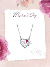 Baoxiaohed Collana in Argento Sterling, Parole di Impronta Collana S925 Argento Amore Cuore Angelo, Adatto per La Festa della Mamma, Regali di Anniversario E Regali di Compleanno