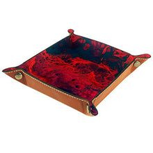 ASDFSD - Scatola portaoggetti astratta con cassetti rossi, 20,5 x 20,5 cm, Rosso astratto, 16x16cm