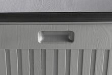 909 OUTDOOR Baule da Esterno e Interni, Baule cassapanca da Giardino Effetto Legno, Impermeabile, Resistente ai Raggi UV, capacità Fino a 270 Litri (Grigio, Premium)