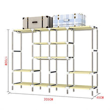 Mmm& Armadio Guardaroba Moderno con Struttura in Acciaio Economica, Doppio Armadio Grande, Dimensioni 205 * 45 * 170cm (Colore : #1)